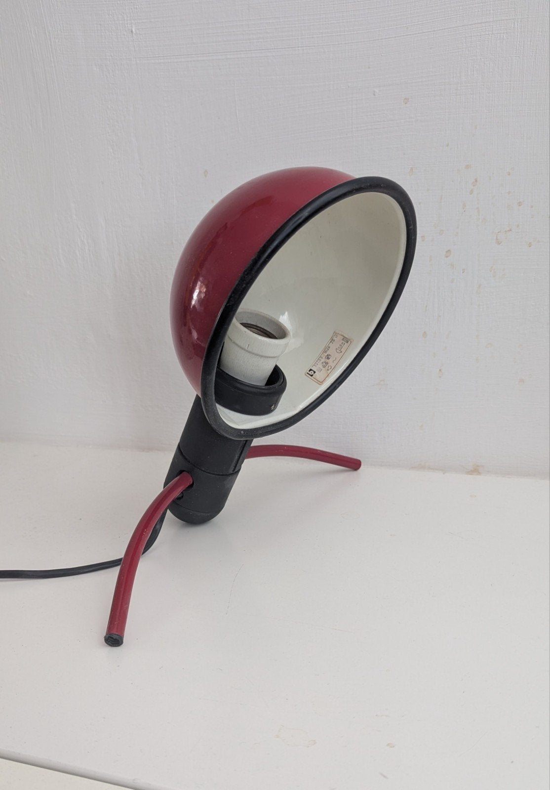 jaren 80 tafellamp, Rood, Ophalen of Verzenden