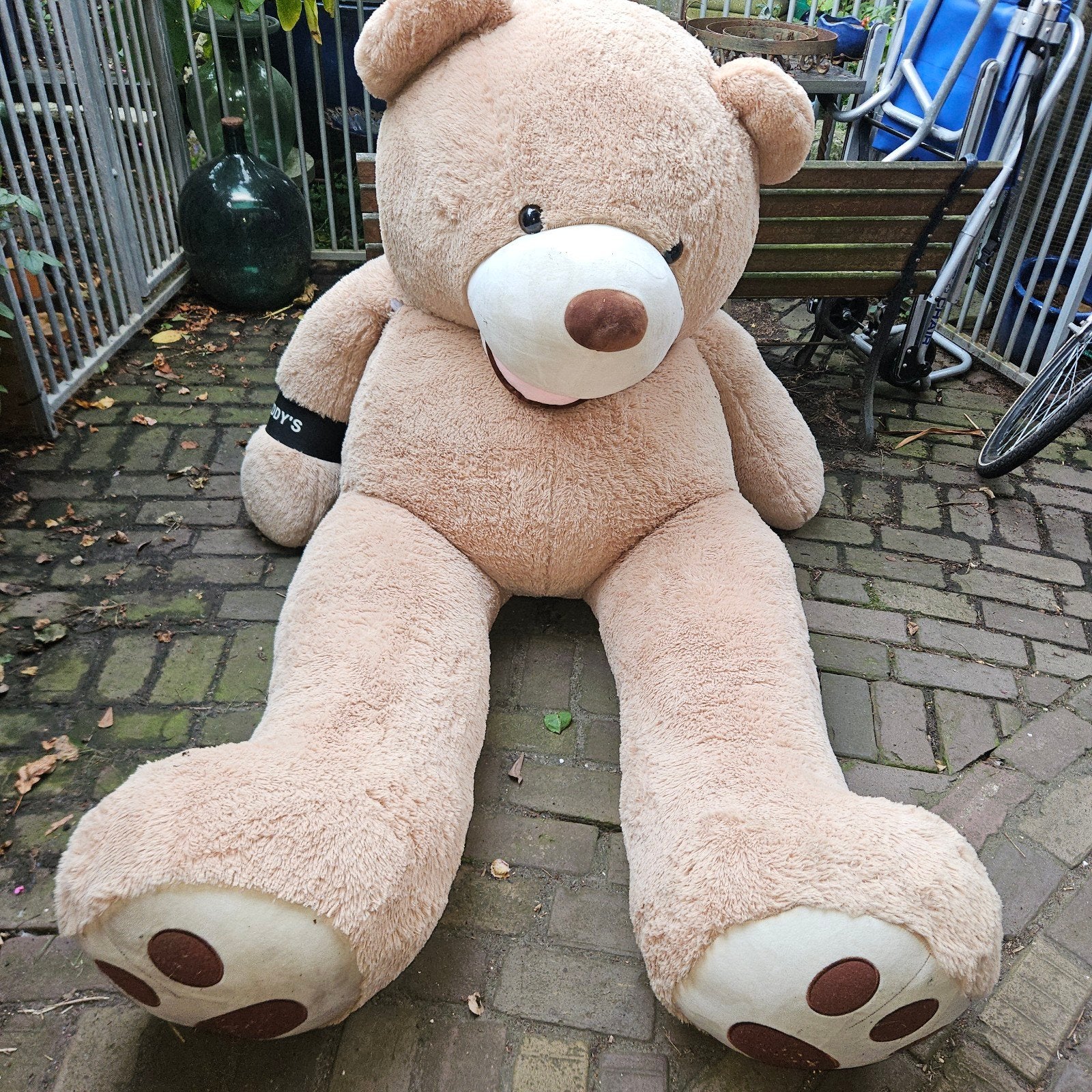 Grote Teddybeer - Knuffelbeer - Meer dan 80 cm, Ophalen, Gebruikt, Beer, Beige
