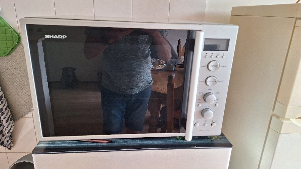 combi oven / magnetron / gril, Ophalen, Gebruikt, Zilver, Metaal