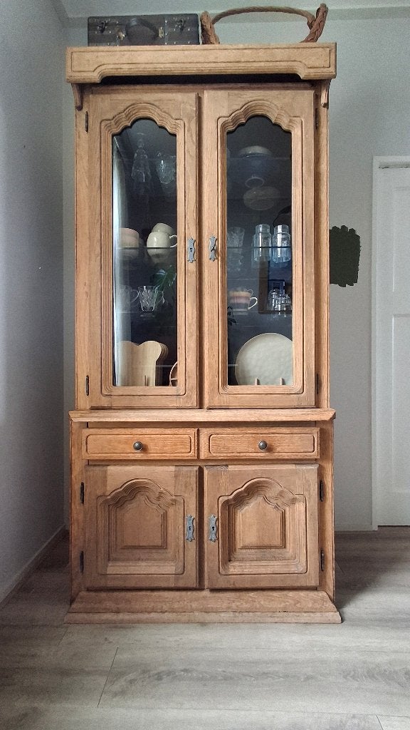 Prachtige servieskast, Huis en Inrichting, Kasten | Buffetkasten, Ophalen, Gebruikt, Met deur(en), 200 cm of meer