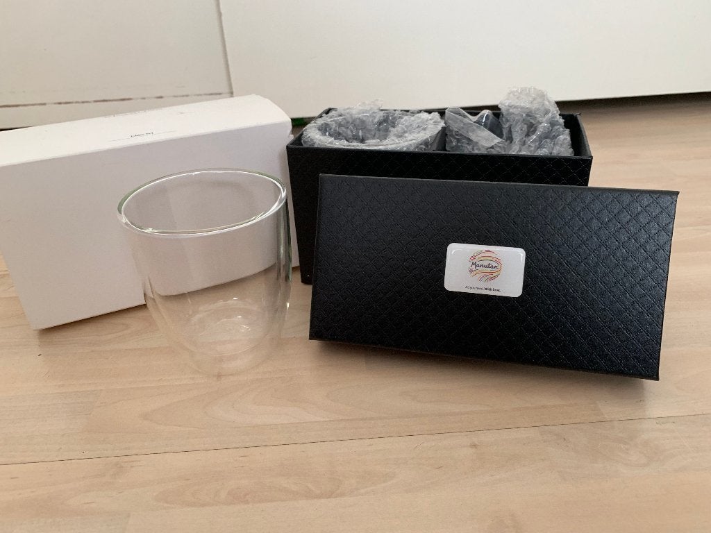 Nieuwe Manutan Seasons dubbelwandige glazen (2 stuks), Huis en Inrichting, Keuken | Servies, Glas of Glazen, Overige merken, Nieuw
