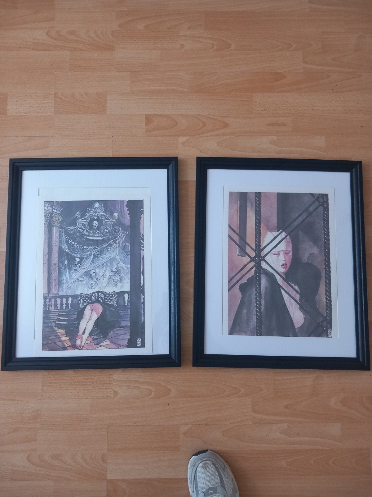 Milo Manara print  met lijsten ., Ophalen of Verzenden