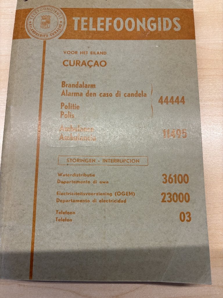 Telefoongids Curaçao maart 1967, Ophalen of Verzenden, 1960 tot 1980, Nederland, Tijdschrift