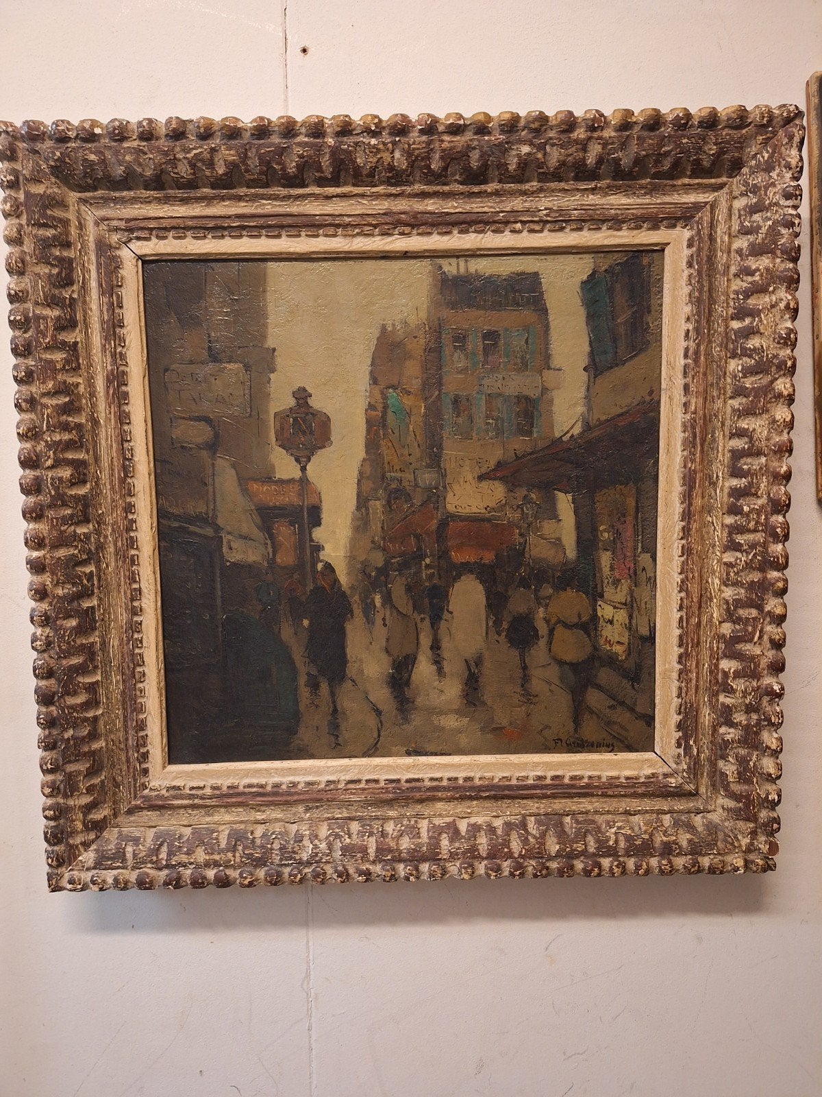 Schilderij F. Arntzenius - Straatje Den Haag, Ophalen