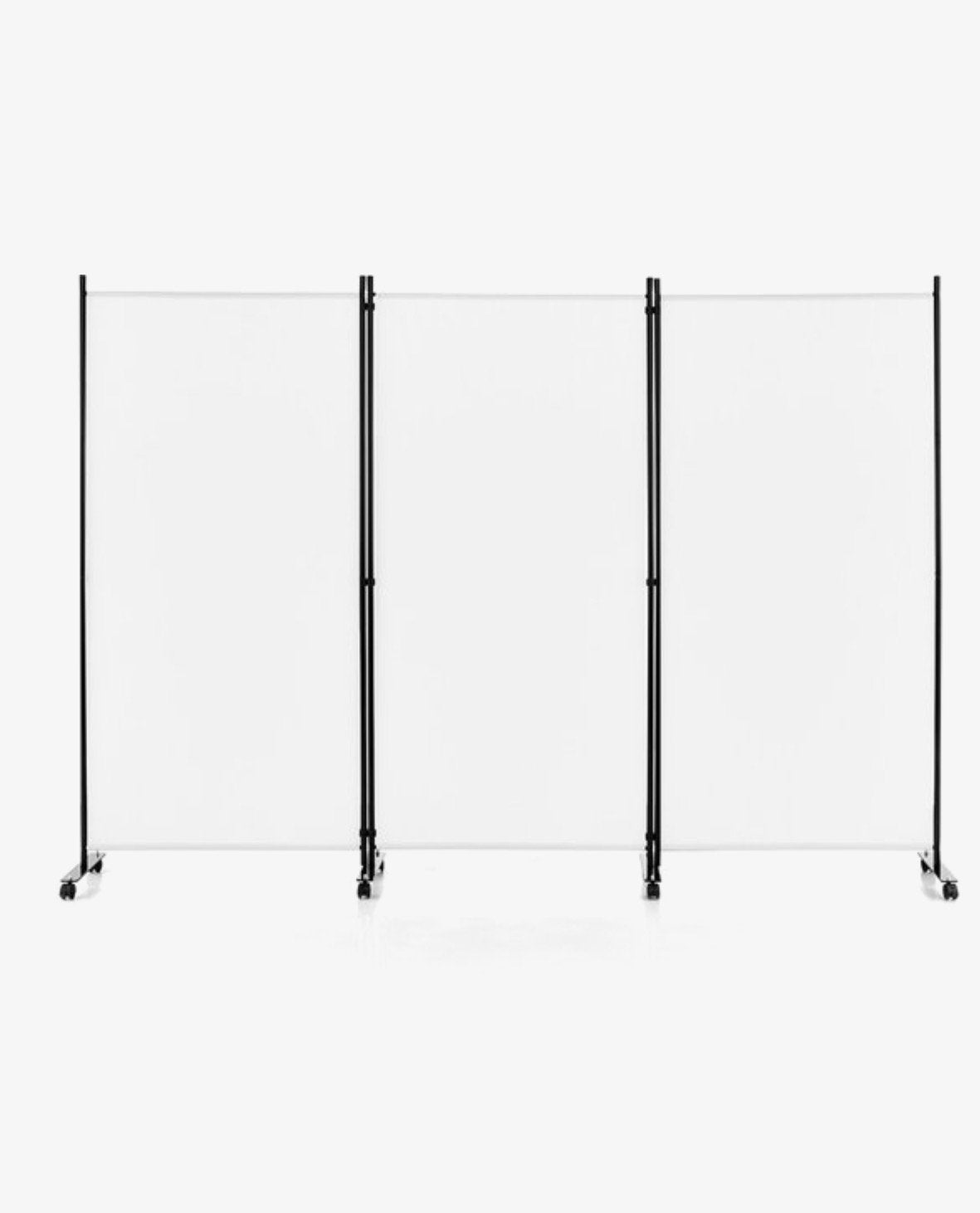 Verplaatsbare Room Divider - 3 Panelen Wit/Zwart, Ophalen of Verzenden, Zo goed als nieuw, Wit, Metaal