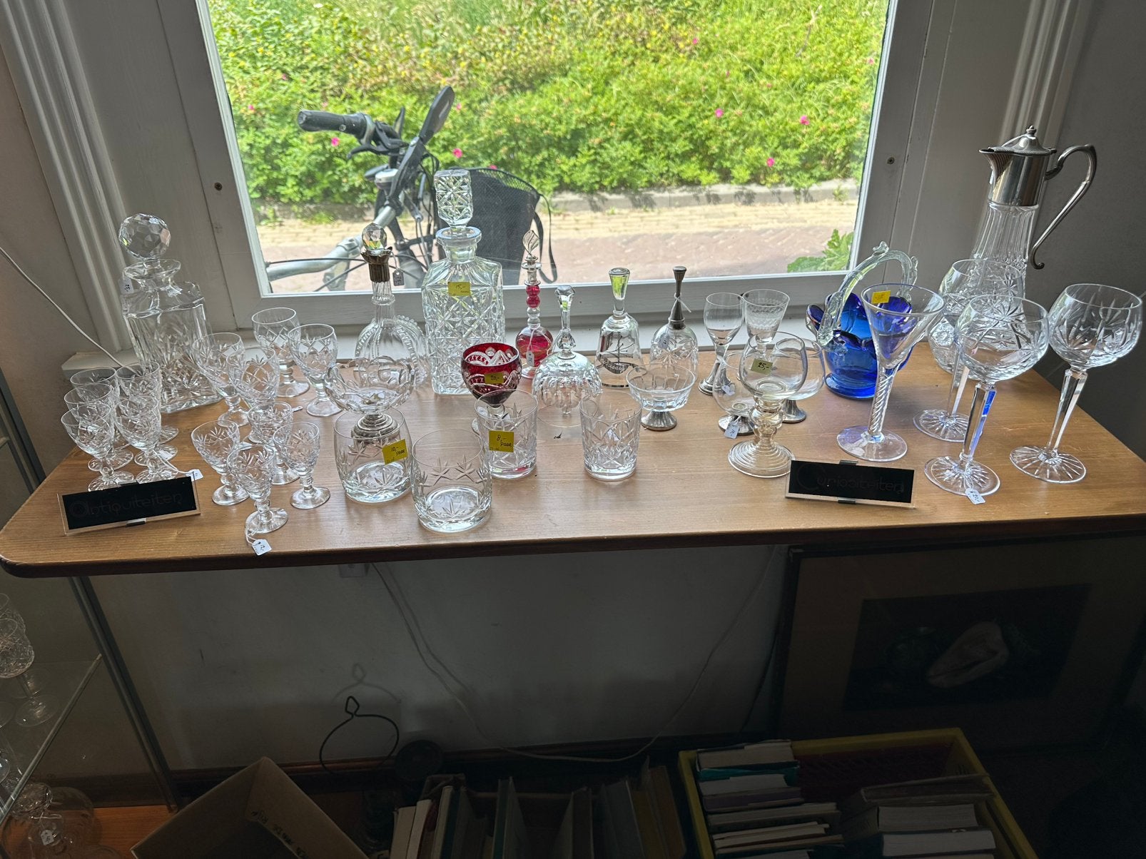Antiek kristal en glas , glazen, karaffen enz enz, Antiek en Kunst, Ophalen