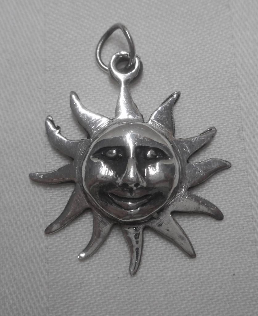 Zilveren hanger zon nr.1246, Verzenden, Zo goed als nieuw, Zilver, Zilver