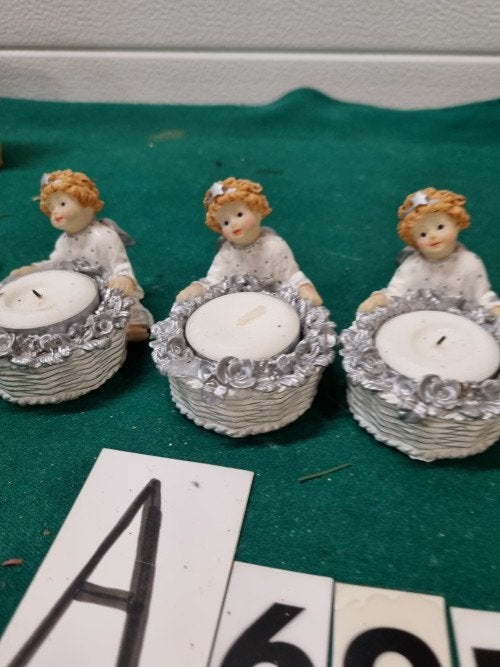 kerst waxcinehouders 4 stuks [a697], Diversen, Kerst, Ophalen of Verzenden, 'T Olde Gre-j, Info@toldegrej.nl, Endepoelstraat 20f Didam