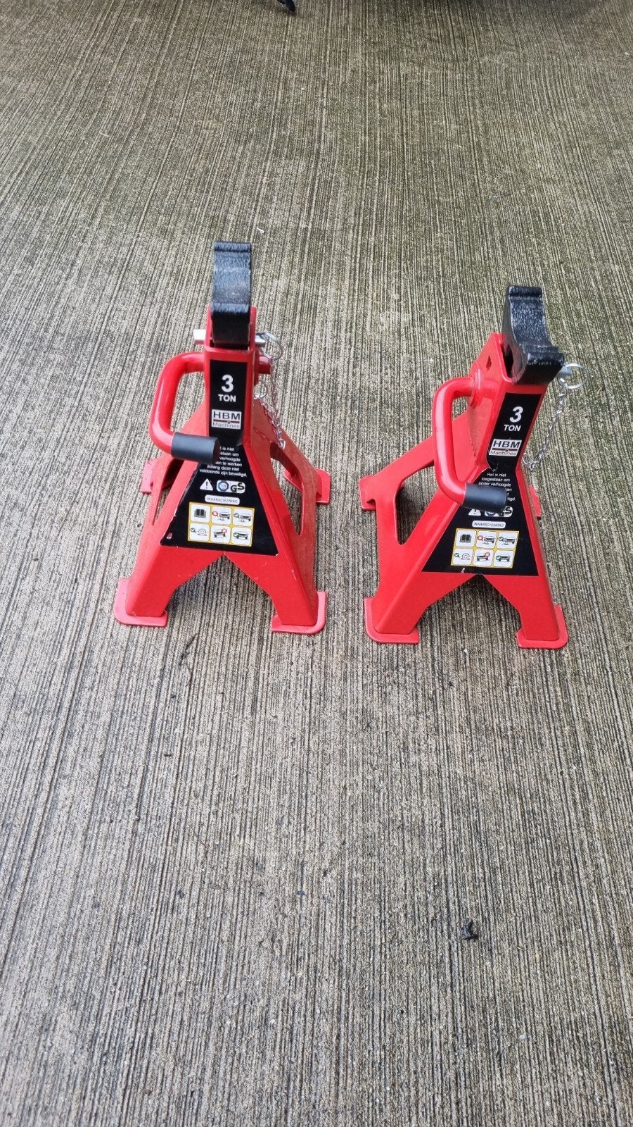 3ton jack stands, Ophalen, Zo goed als nieuw, Manueel, Garagekrik