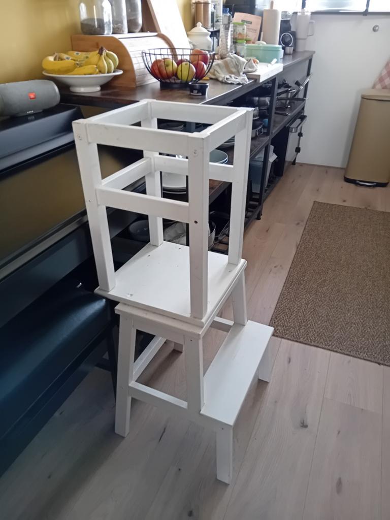 Learningtower gemaakt met IKEA hack, Ophalen, Gebruikt