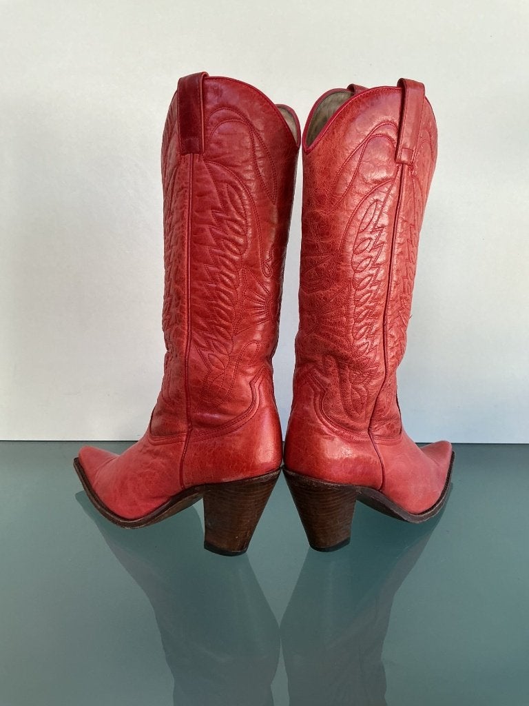 Sendra leren rode laarzen 37 | Gratis verzenden, Ophalen of Verzenden, Zo goed als nieuw, Rood, Hoge laarzen