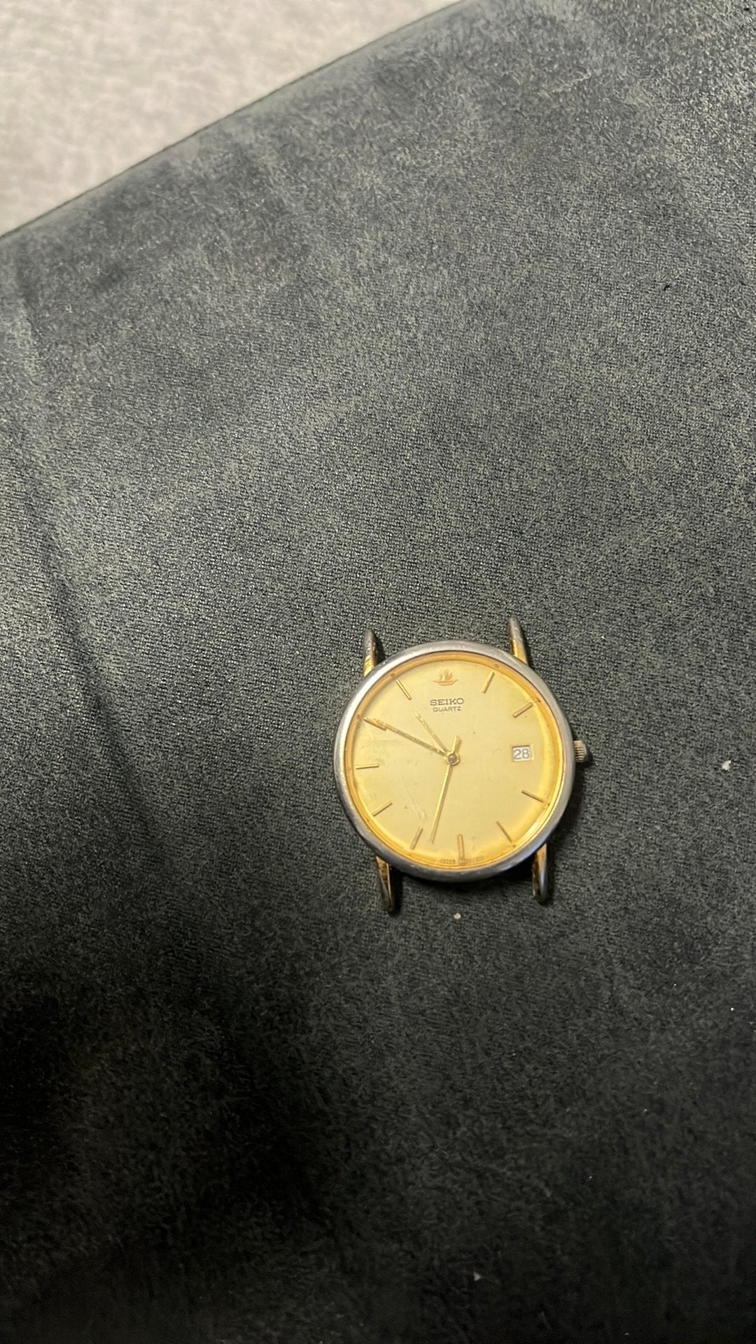 Vintage Seiko horloge, goudkleurig, zonder bandje, Sieraden, Tassen en Uiterlijk, Gebruikt, Polshorloge, Ophalen of Verzenden