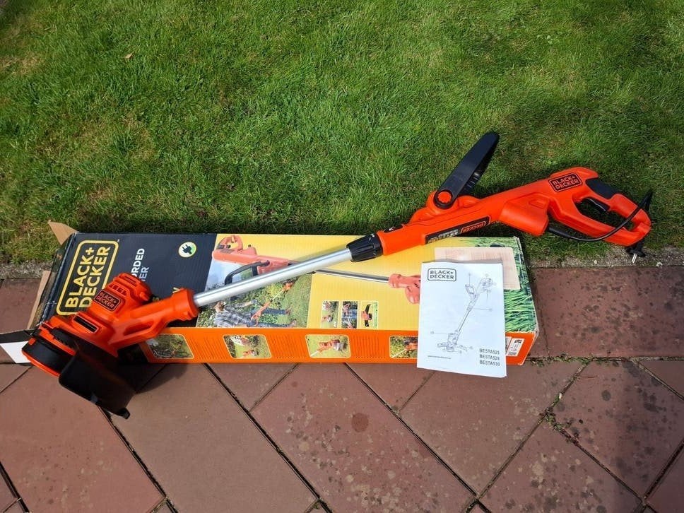 Black+Decker 25 cm elektrische trimmer, z.g.a.n., Ophalen, Elektrische grasmaaier, Minder dan 30 cm, Black+Decker