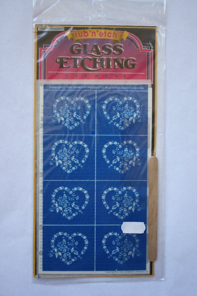 Glass Etching Etch sjabloon floral hearts, Verzenden, Nieuw, Overige typen