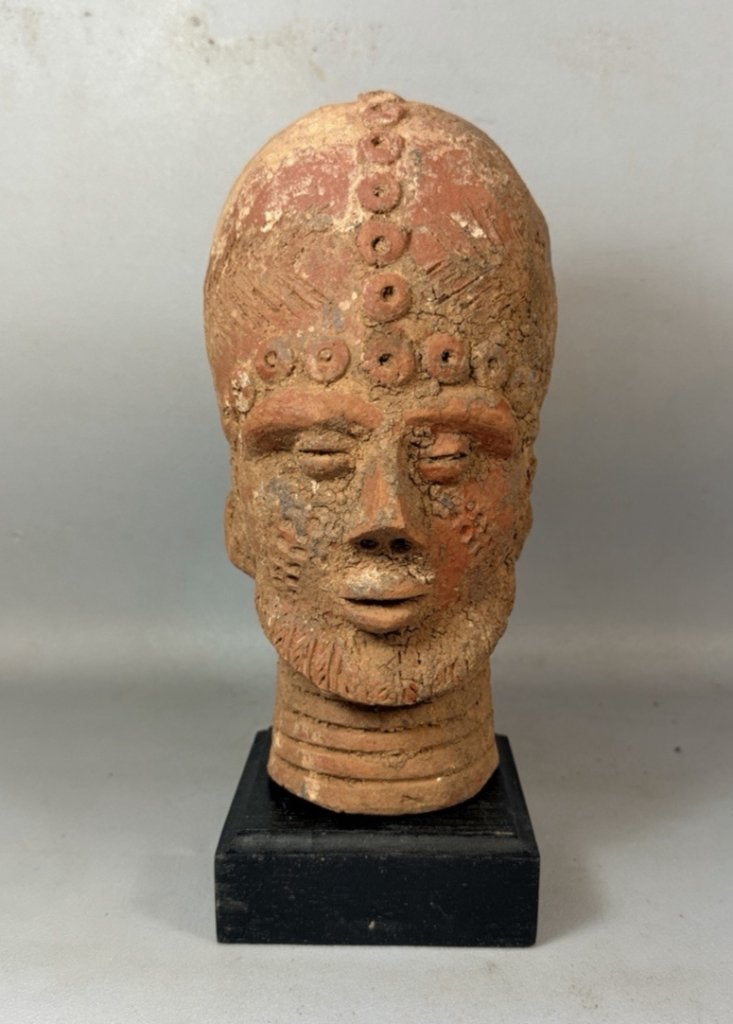 260867 Zeldzaam oud Afrikaans Yoruba head uit Nigeria., Ophalen of Verzenden