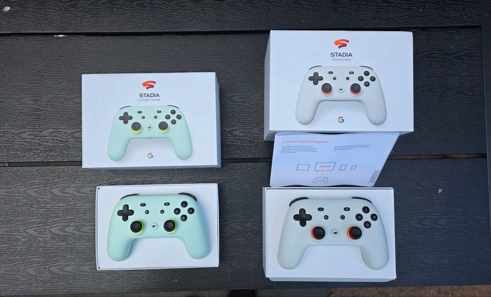 2 Google Stadia Controllers, Spelcomputers en Games, Spelcomputers | Overige Accessoires, Ophalen, Zo goed als nieuw