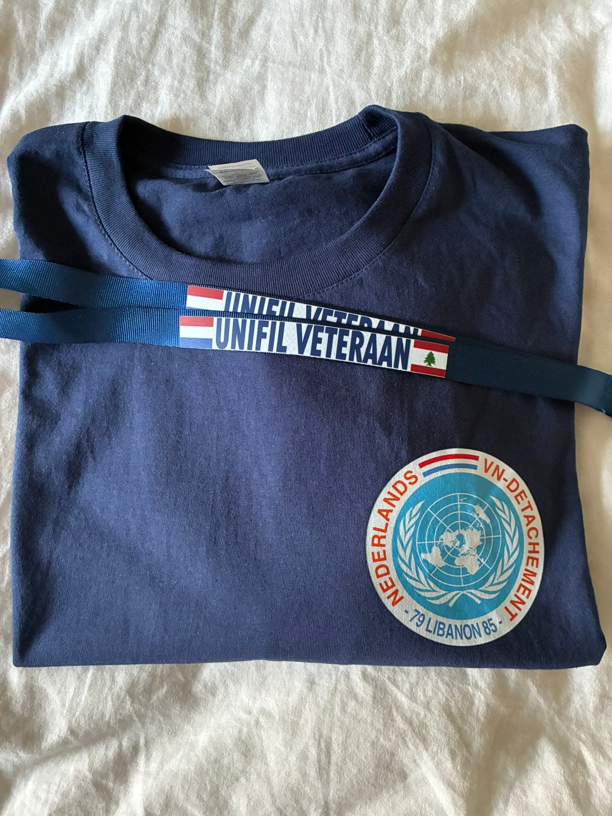 Unifil Nederlands VN Detachement shirt & Unifil keykoord, Ophalen of Verzenden, Landmacht, Nederland, Kleding of Schoenen