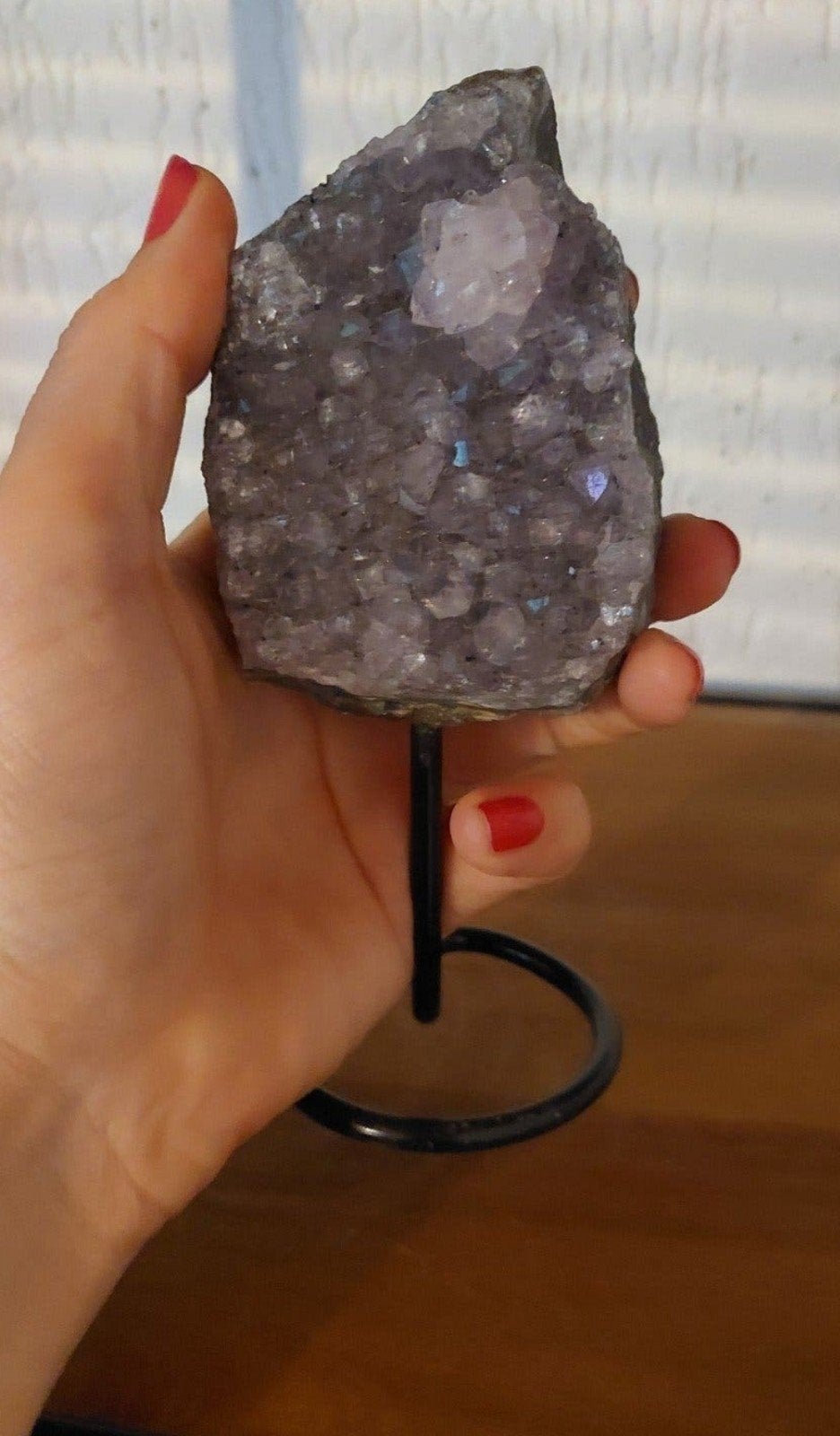 Amethist op standaard, Verzamelen, Ophalen of Verzenden, Mineraal