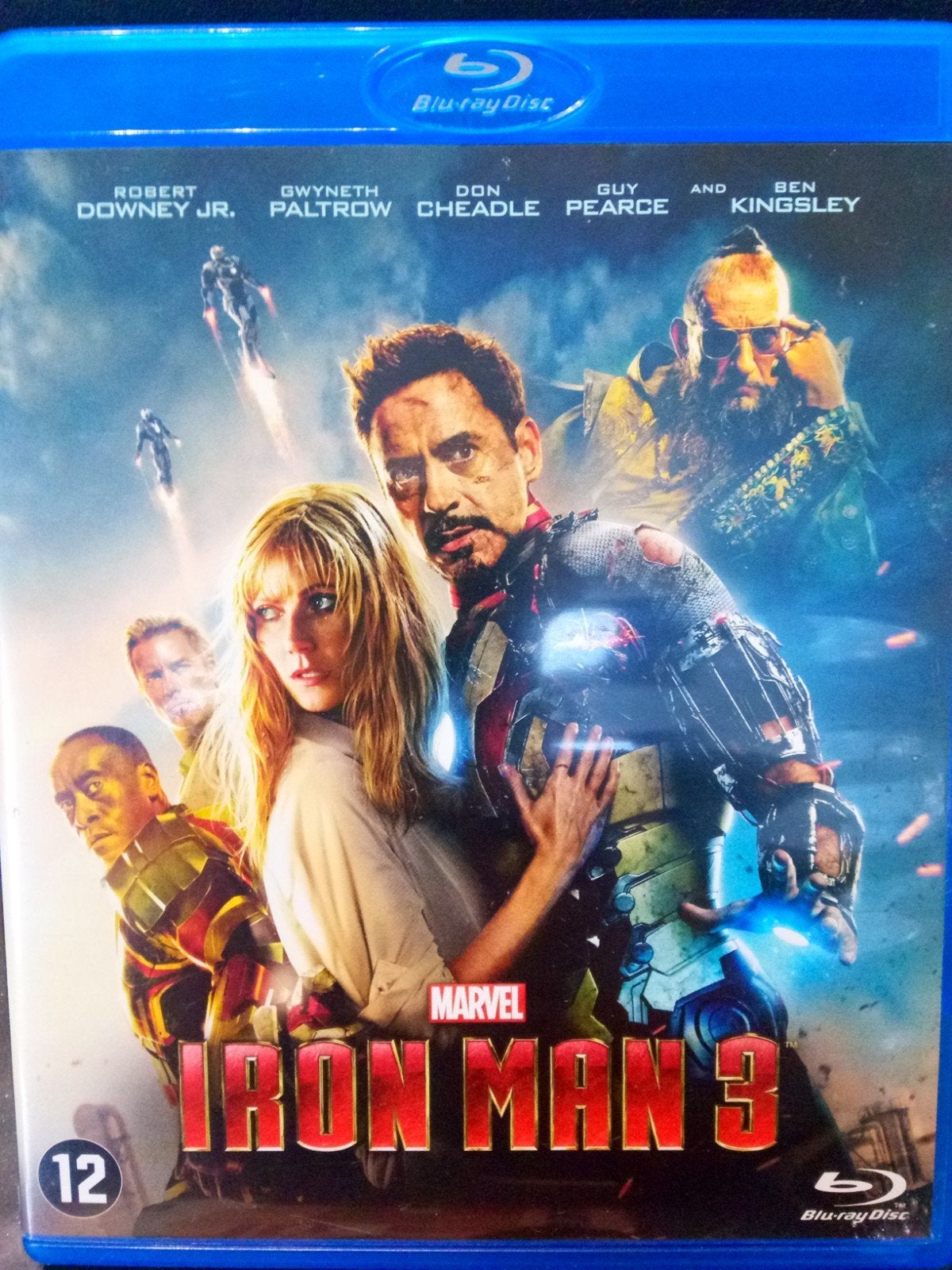 Iron Man 3 Blu-ray Marvel - Actie Sci-Fi Film, Cd's en Dvd's, Blu-ray, Gebruikt, Science Fiction en Fantasy, Blu-ray, Film, Vanaf 12 jaar