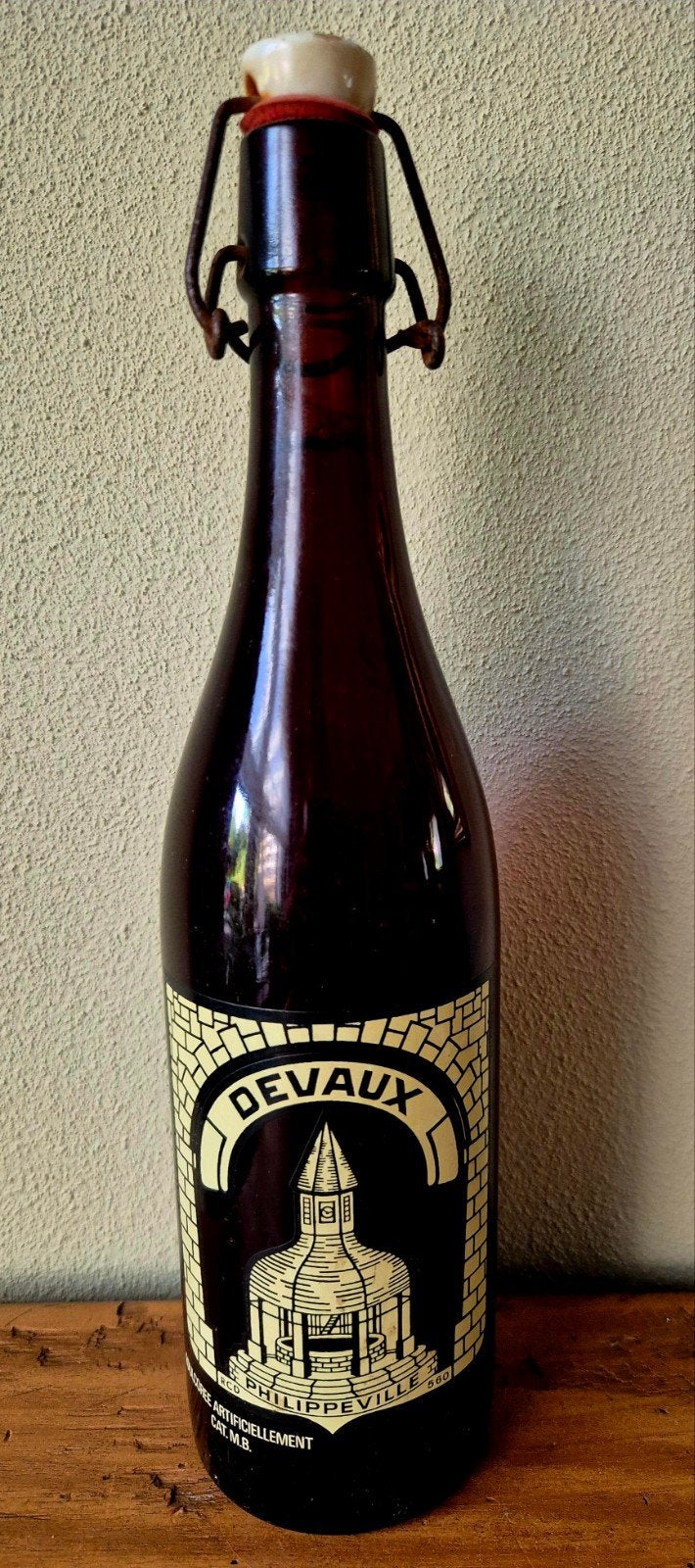 Vintage volle fles Brasserie Devaux Philippeville, België, Verzamelen, Ophalen of Verzenden, Zo goed als nieuw, Flesje(s), Overige merken
