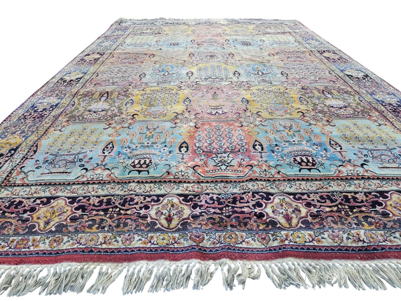 Prachtig vintage tapijt 200 x 290 cm, Gebruikt, Groen, 200 cm of meer, Ophalen of Verzenden