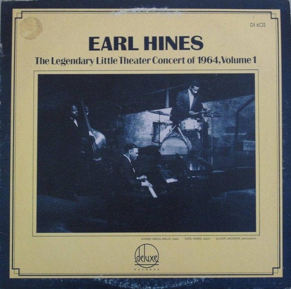 LP - Earl Hines ‎– The Legendary Little Theater Concert, LP, Gebruikt, Ophalen of Verzenden, Jazz
