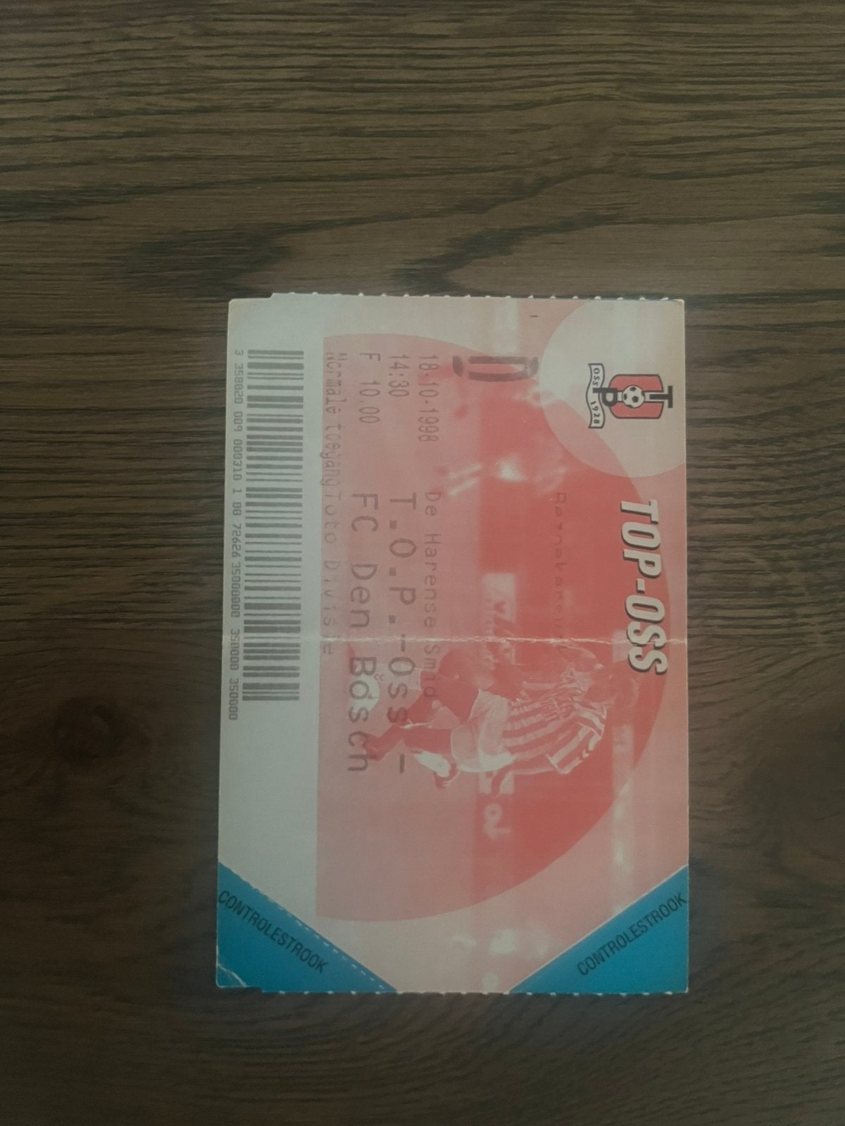 TICKET TOP OSS-FC DEN BOSCH 99-00, Ophalen of Verzenden, Zo goed als nieuw, Overige binnenlandse clubs, Overige typen