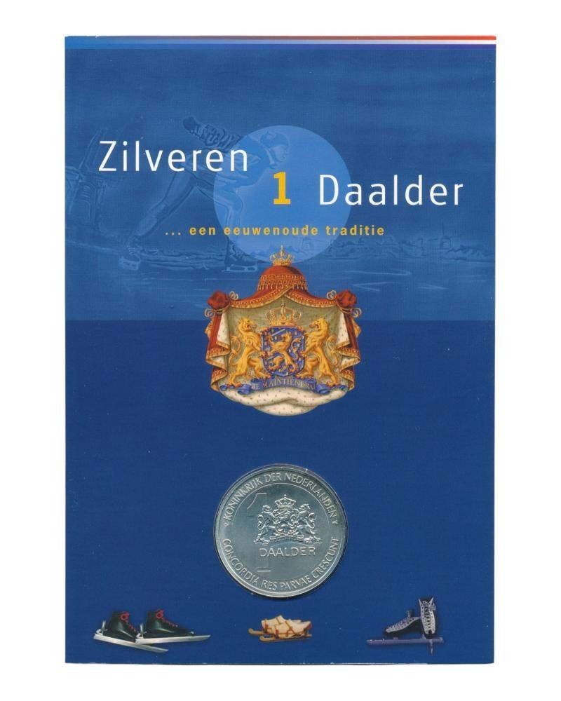 Nederland 1 Daalder 2002 Schaatser Zilver in blister
