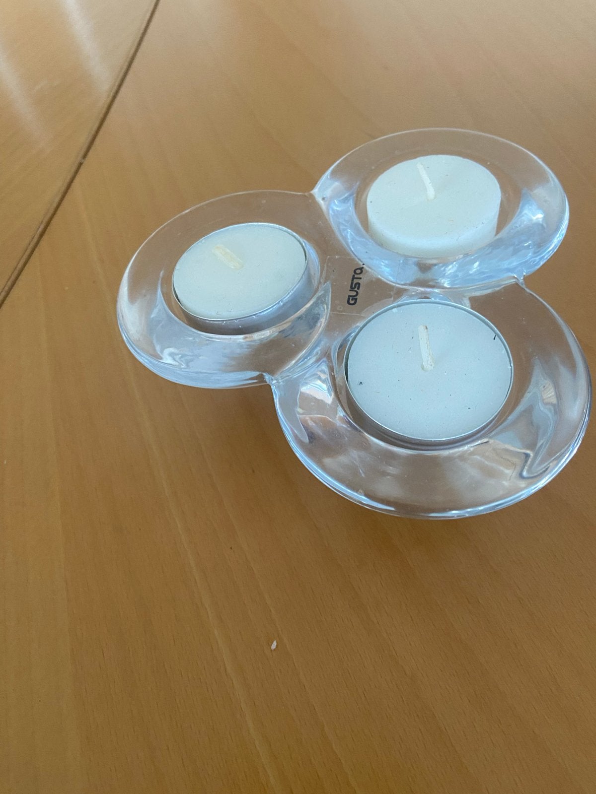 Gusta waxinelichthouder klaverblad glas, Overige merken, Waxinelichthouder, Ophalen of Verzenden, Glas