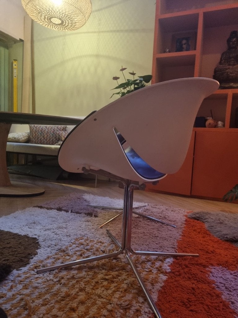 Set van 2 Marco Maran vitace stoelen - Wit/Paars, Twee, Overige kleuren, Ophalen of Verzenden, Vintage, Retro, Design