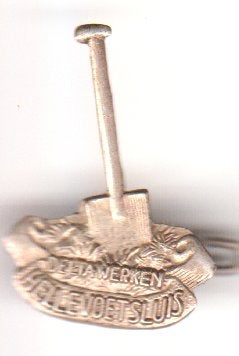 Hellevoetsluis deltaweken broche mogelijk zilver, Verzenden, Zo goed als nieuw