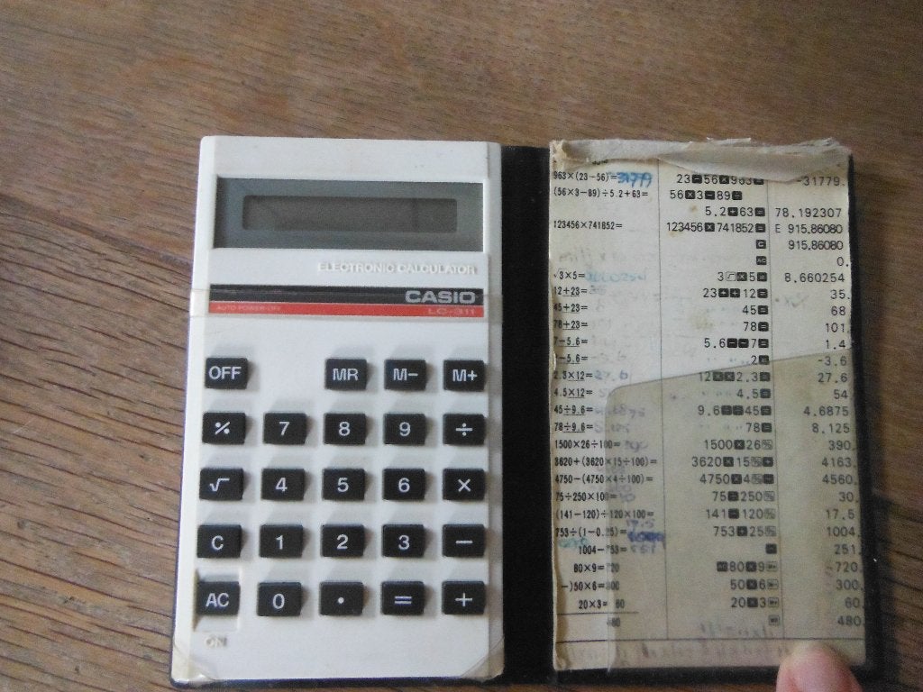 vintage Casio electronic calculator LC-311 rekenmachine, Diversen, Rekenmachines, Verzenden, Zo goed als nieuw