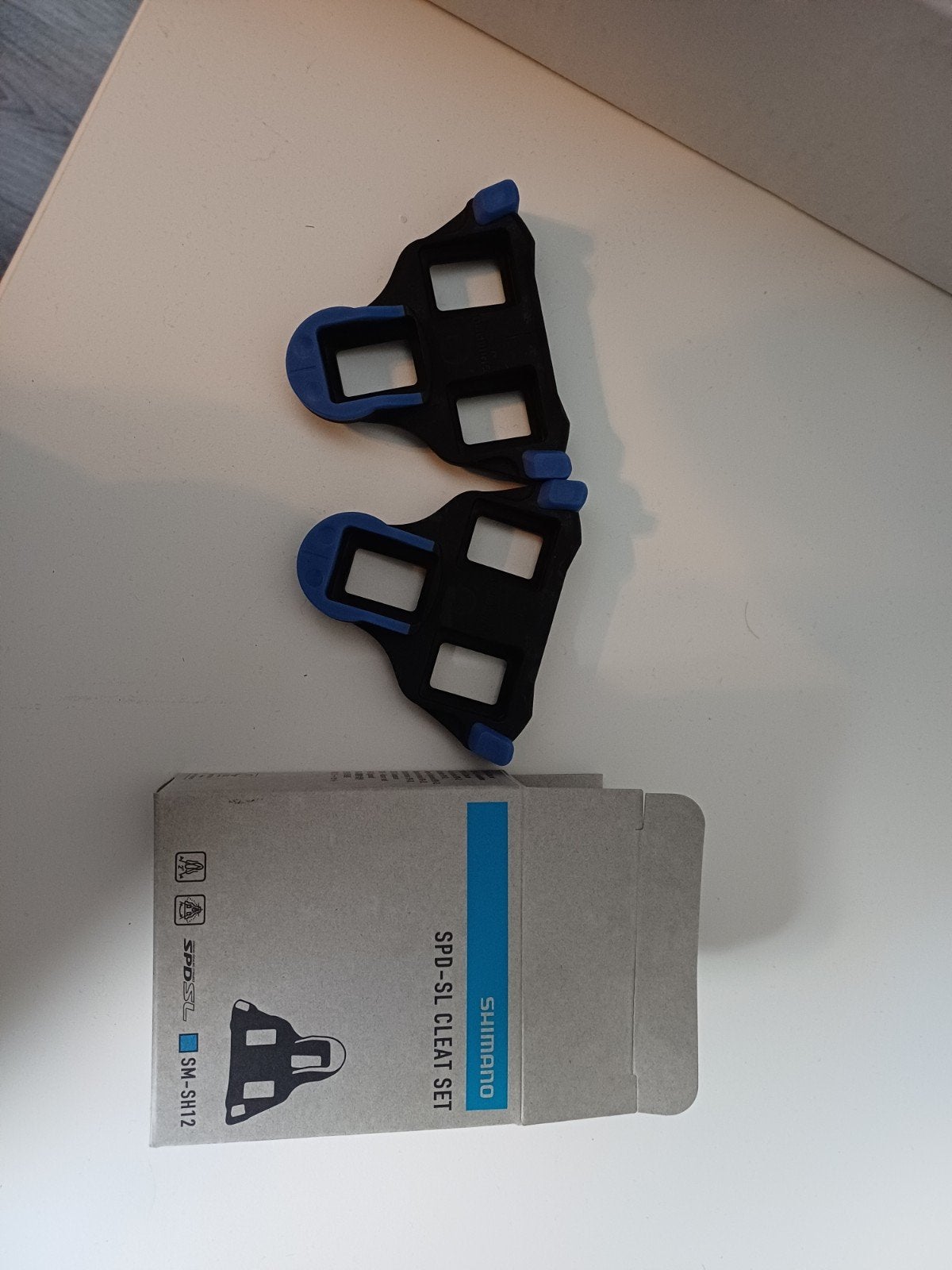 Nieuwe Shimano SM-SH12 SPD-SL Schoenplaatjes Racefiets Blauw, Ophalen of Verzenden