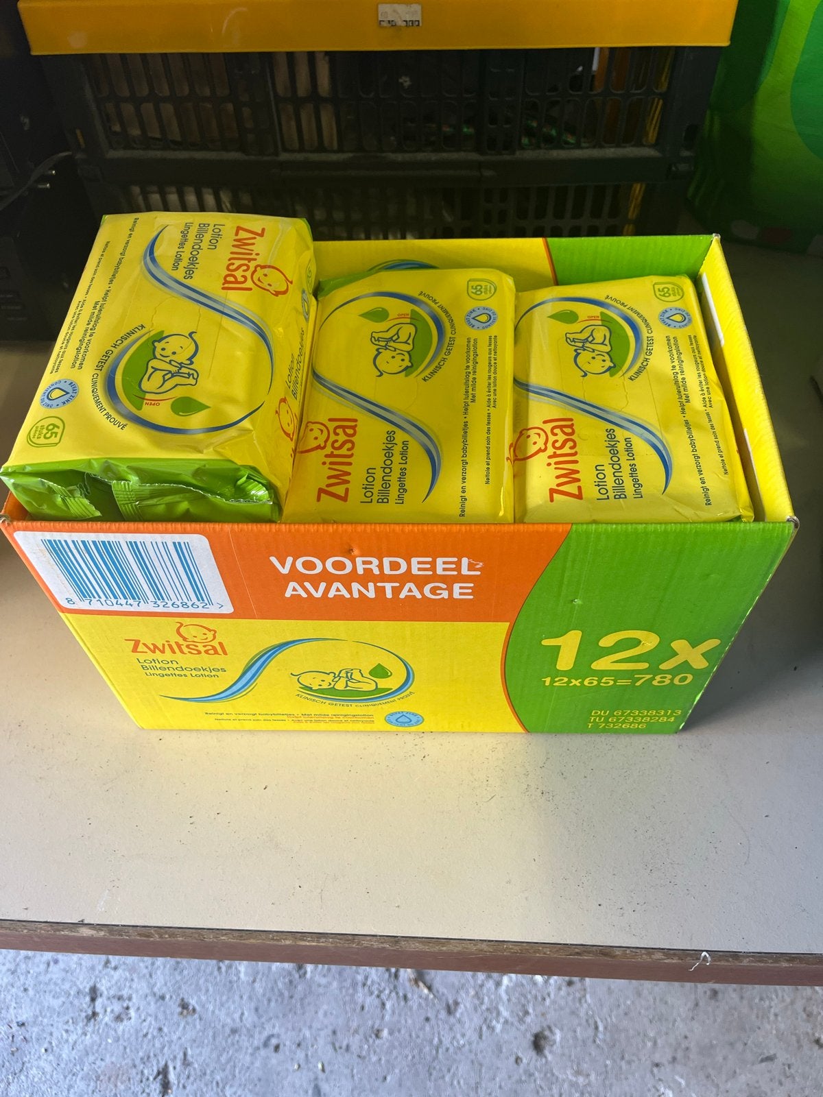 Zwitsal Lotion Billendoekjes Voordeelpak 12x65 stuks, Ophalen, Nieuw