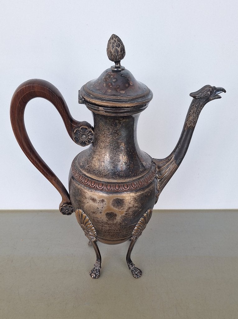 vintage Italiaanse koffiekan naar antiek zilveren voorbeeld, Ophalen of Verzenden