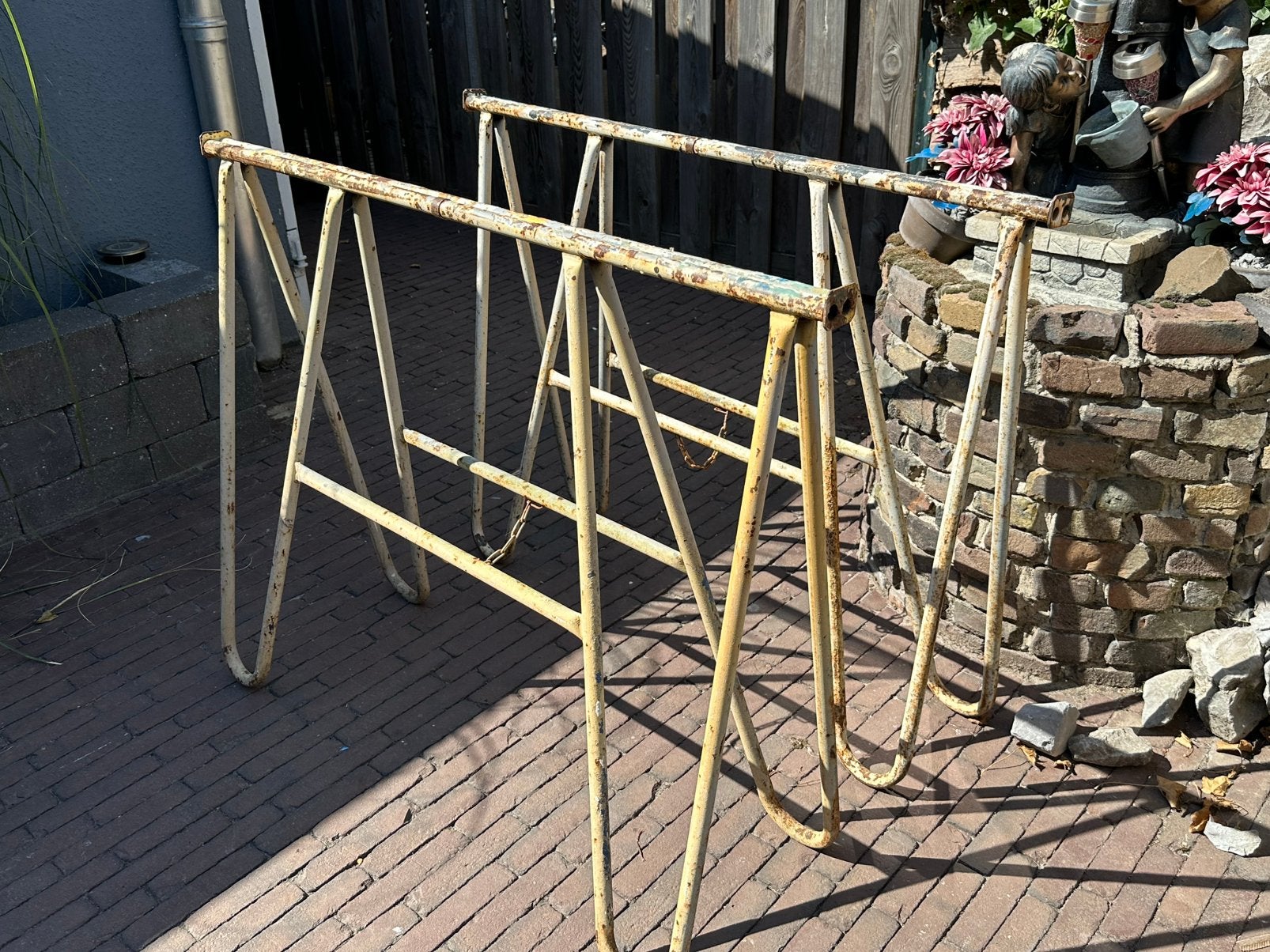 2x metalen schragen, Ophalen, Gebruikt, Overige typen, Minder dan 2 meter