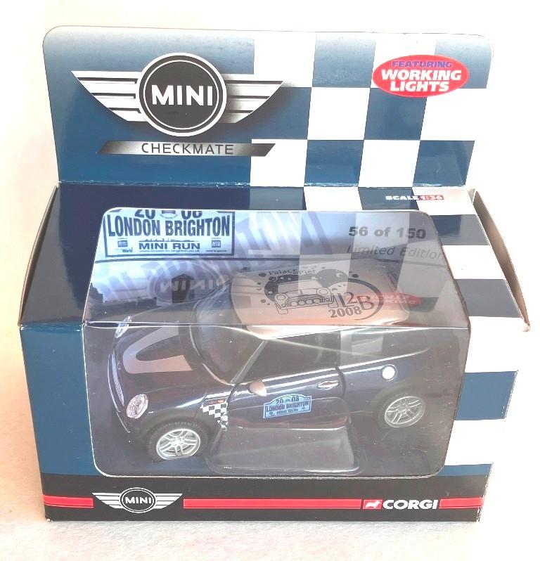 Mini Cooper Checkmate London – Brighton Corgi CC86526., Ophalen of Verzenden, Zo goed als nieuw, Auto