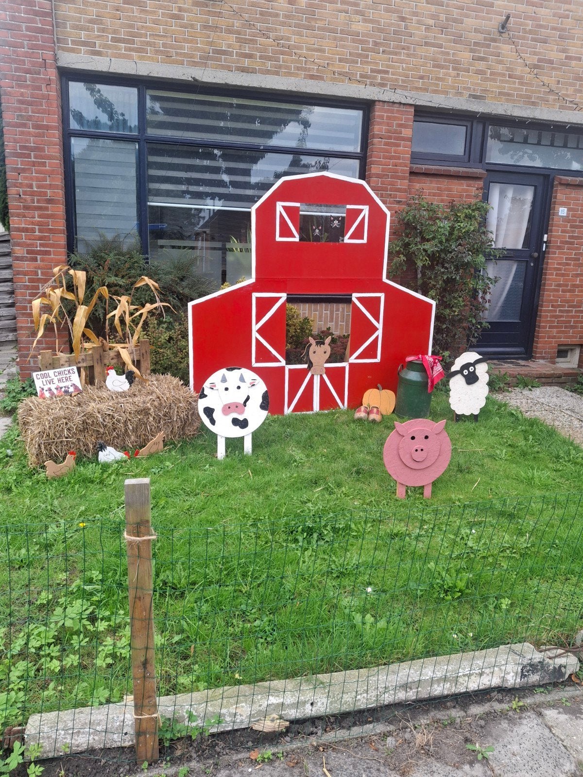 Leuke boerderij decoratie set voor de tuin, Tuin en Terras, Ophalen, Gebruikt, Hout, Dierenbeeld