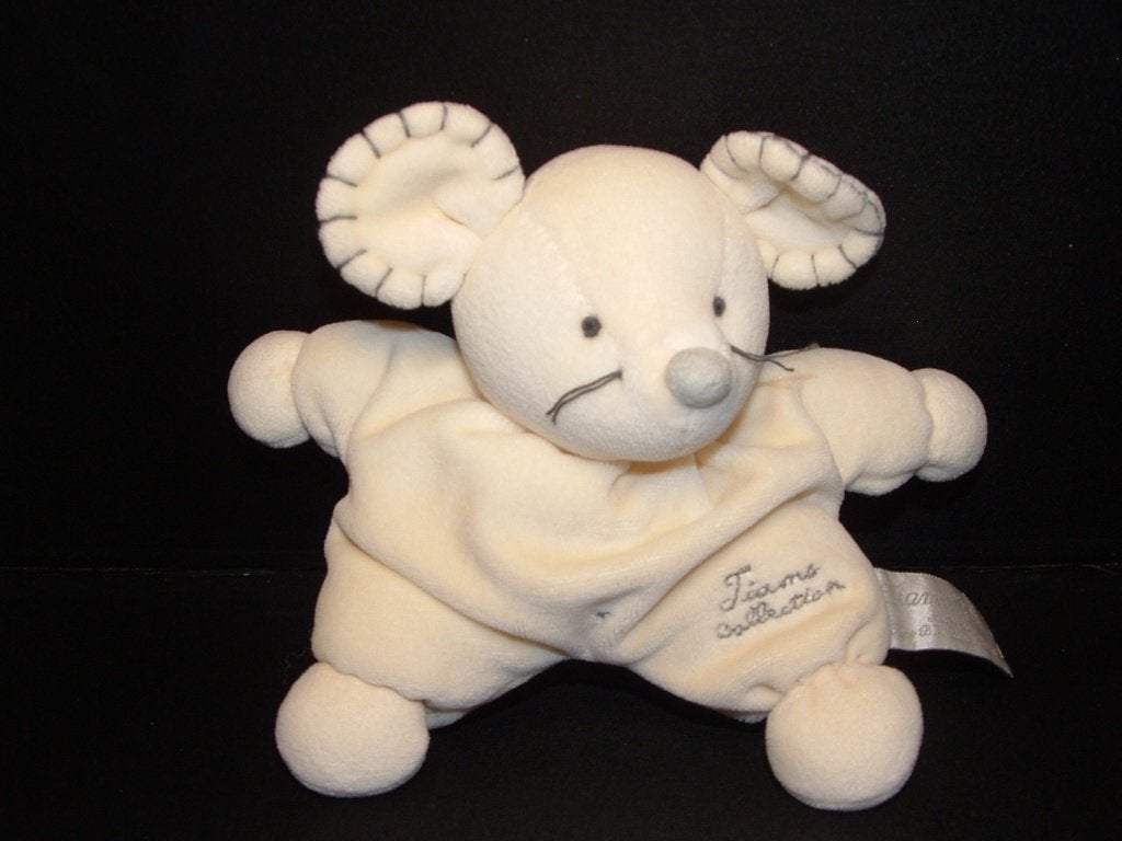 TIAMO MUIS MIKE THE MOUSE STERPOPJE VELOURS WIT MET, Verzenden, Nieuw, Overige typen