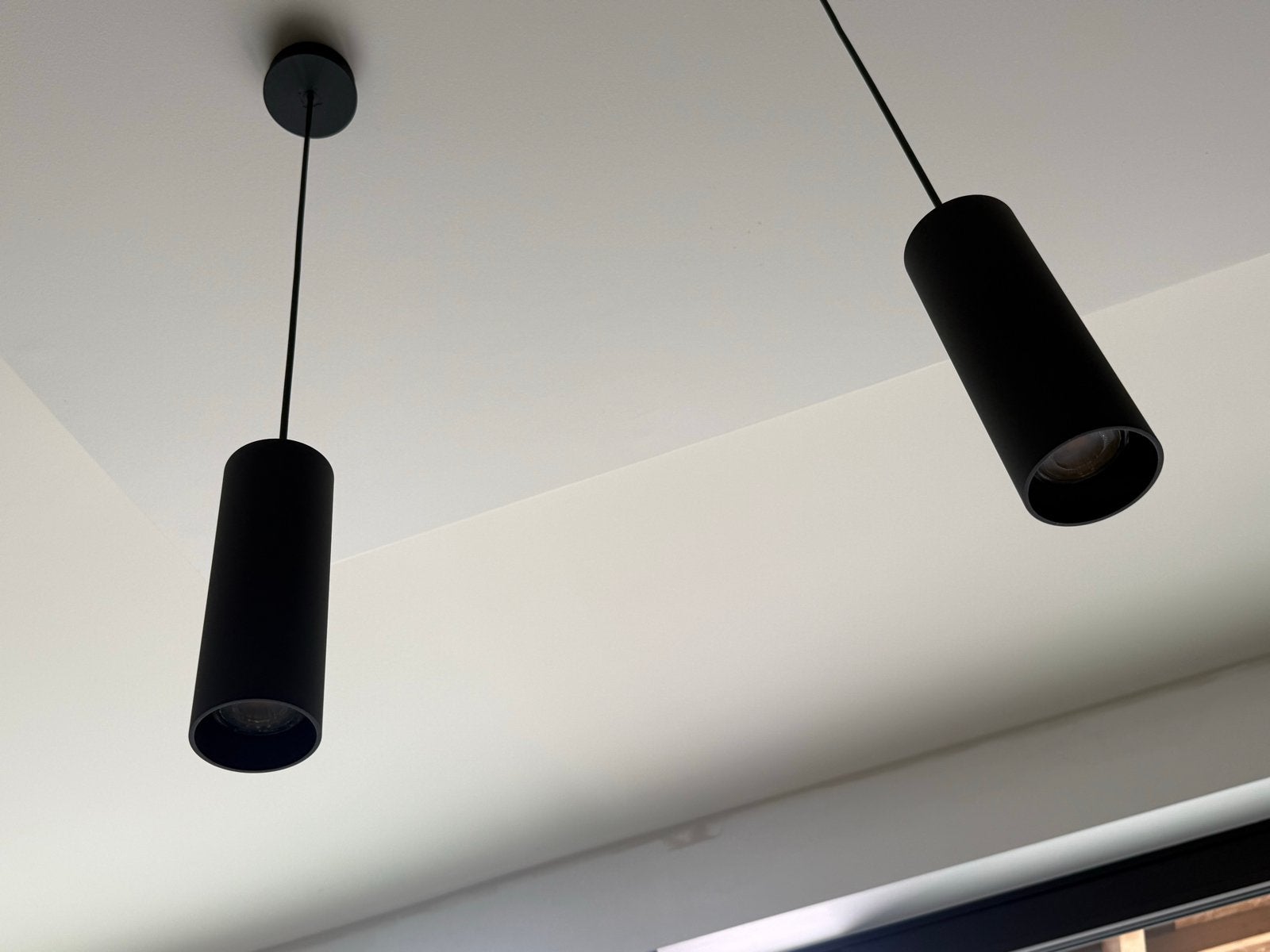Moderne zwarte hanglampen - set van 2