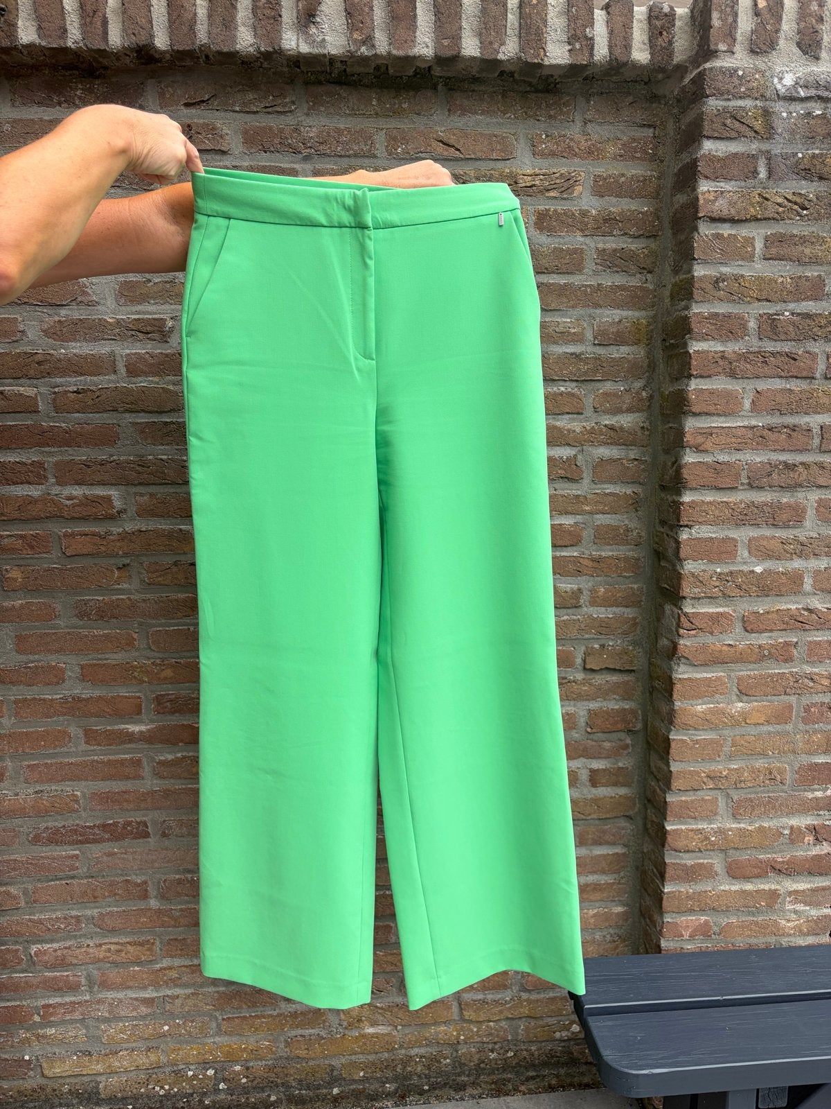 Anna groene broek maat 38, Maat 38/40 (M), Verzenden, Zo goed als nieuw, Lang