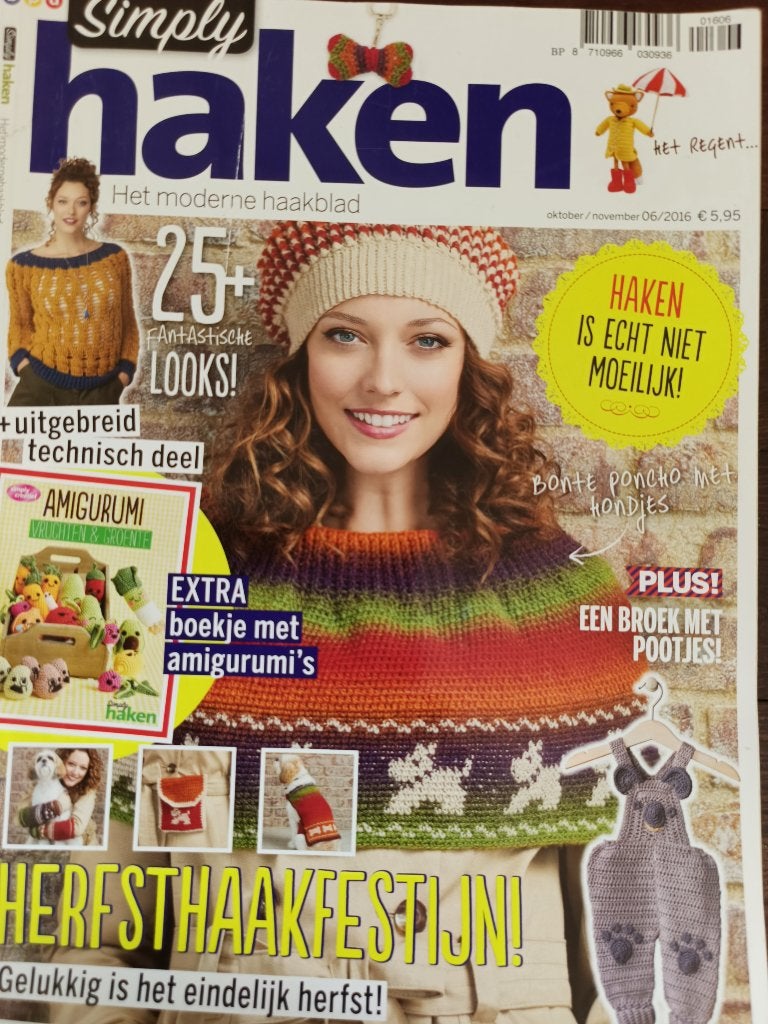 Simply Haken oktober/november 2016, Hobby en Vrije tijd, Breien en Haken, Ophalen of Verzenden, Zo goed als nieuw, Haken, Patroon of Boek