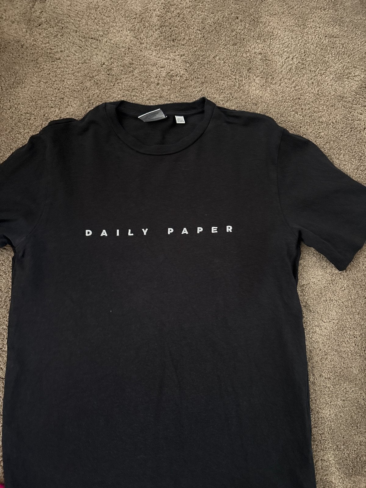 Daily Paper T-shirt Zwart Maat S, Ophalen of Verzenden, Zo goed als nieuw, Maat 46 (S) of kleiner, Zwart
