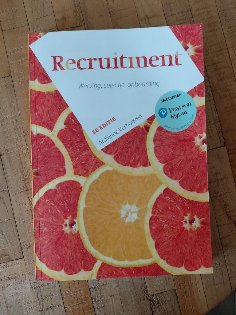 Recruitment: Werving, selectie, onboarding - 3e editie, Boeken, Studieboeken en Cursussen, Zo goed als nieuw, Gamma, Ardiënne Verhoeven