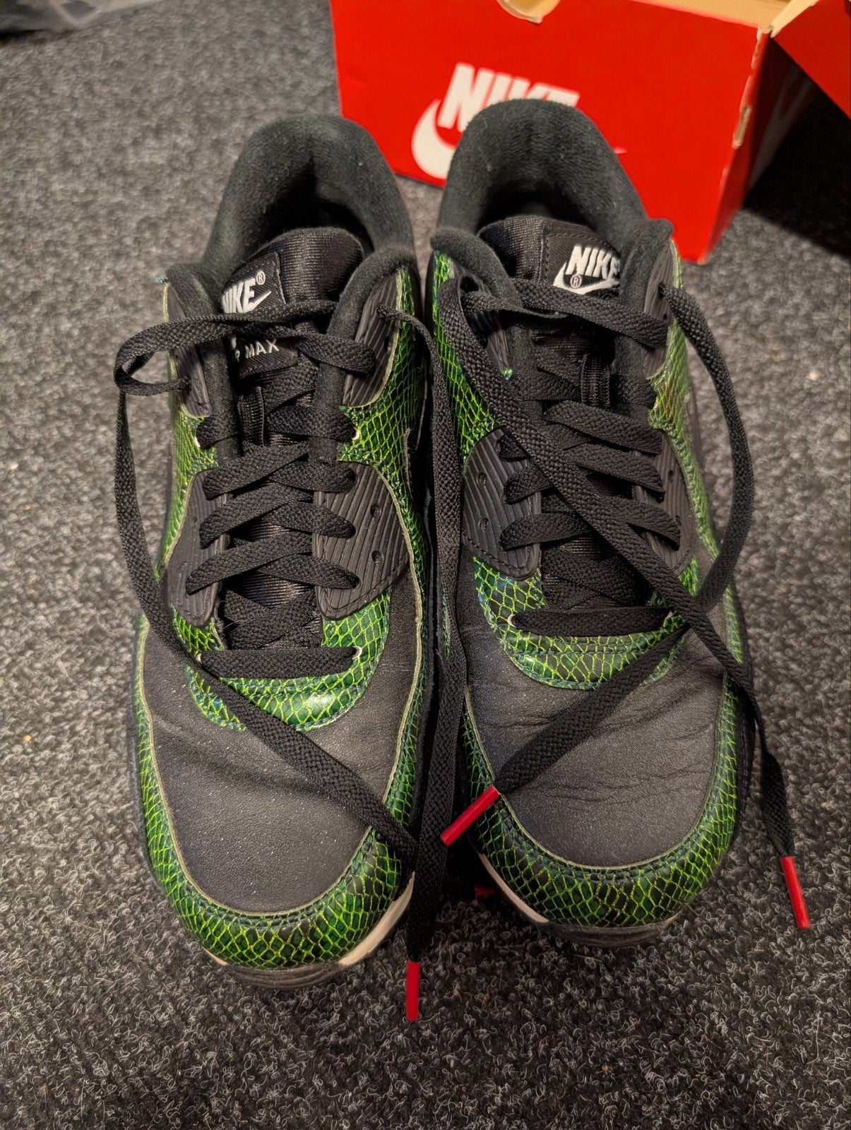 Nike Air Max 90 QS 'Green Python' - Maat 44, Overige kleuren, Nike, Ophalen of Verzenden, Sneakers of Gympen