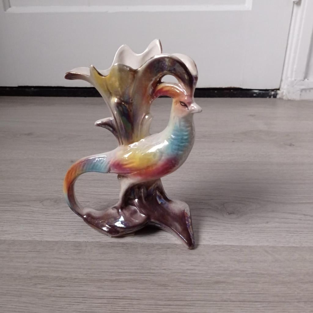 Vintage decoratie porselein vaas Made in Italy, Verzamelen, Beelden en Beeldjes, Ophalen of Verzenden, Zo goed als nieuw, Dier