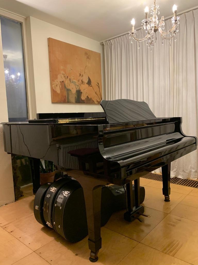 Yamaha C3 (1969), Muziek en Instrumenten, Piano's, Ophalen, Gebruikt, Zwart, Hoogglans