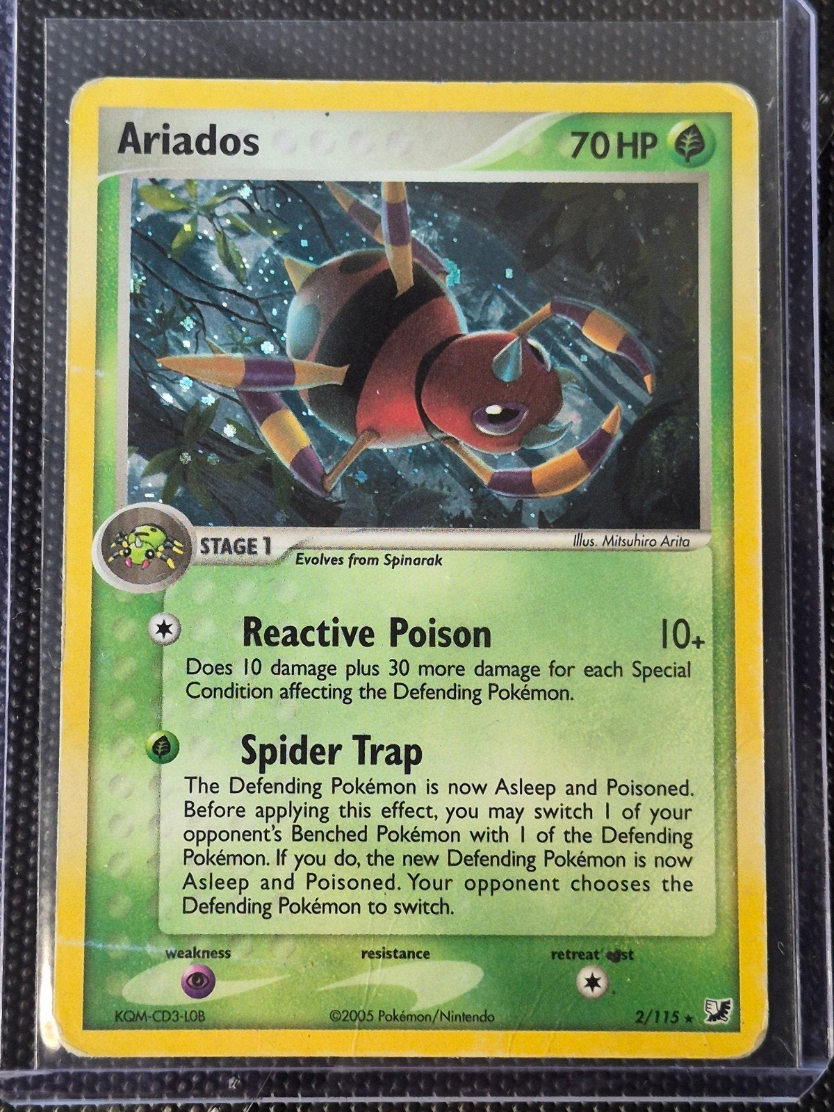 Ariados 2/115 EX Dragon Frontiers Pokémon Kaart, Ophalen of Verzenden, Zo goed als nieuw, Losse kaart