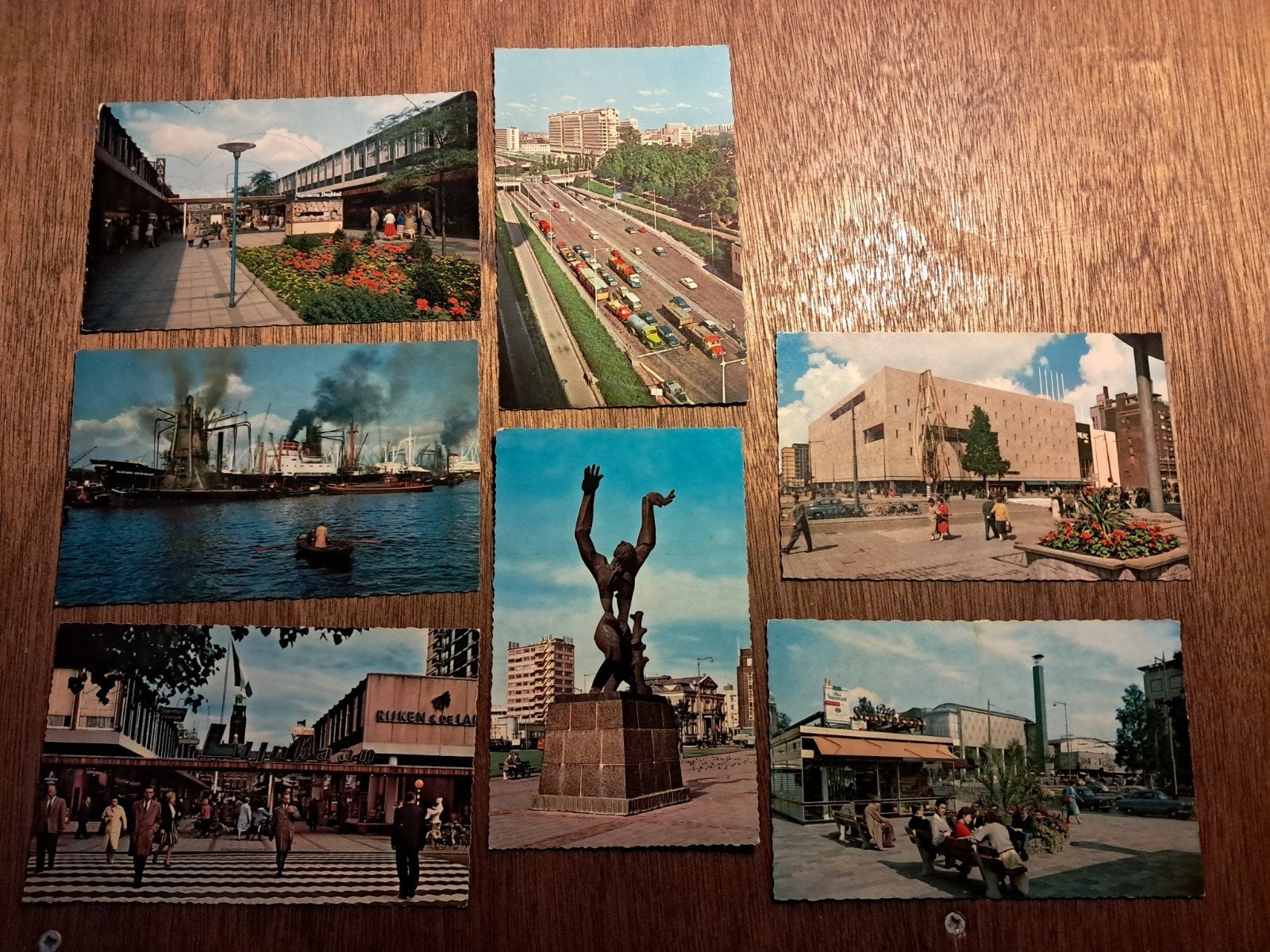 Set van 7 ongelopen ansichtkaarten Rotterdam - jaren '60 #3, Ophalen of Verzenden, 1940 tot 1960, Ongelopen, Zuid-Holland