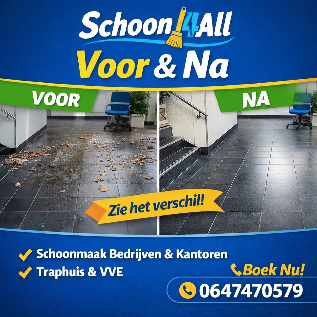Zzp schoonmaken, Overige vormen, LBO / VMBO, 33 - 40 uur, Geschikt als bijbaan